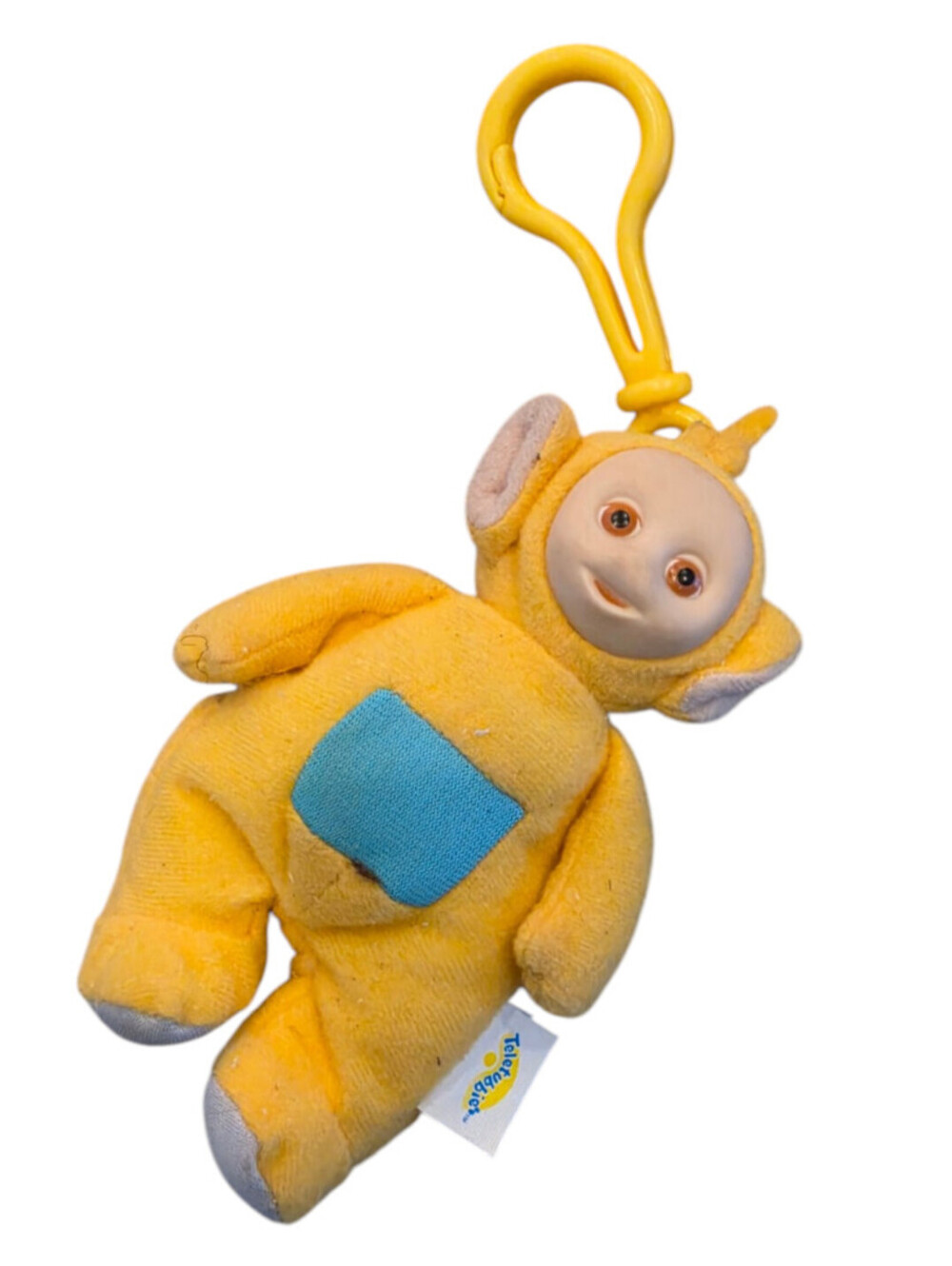 Vintage 1999 Burger King Teletubbies Yellow Laa-Laa Plush Keychain toy
